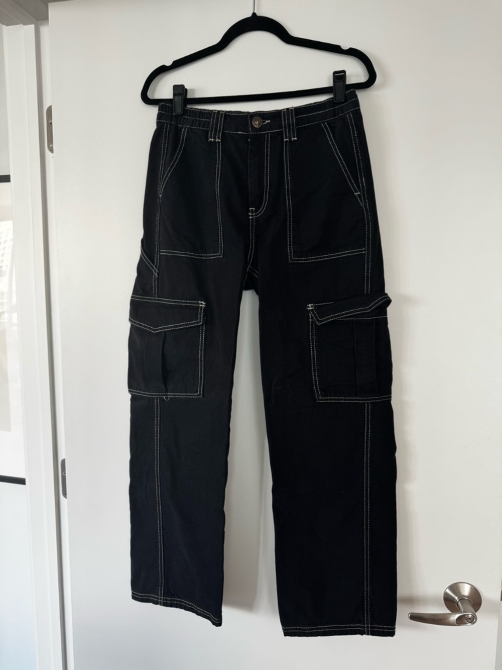 Women’s BDG Black Cargo Skate Jeans Size 28 #skater #cargojeans